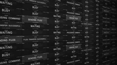  Black and White Computerized network file management system  ALT Stock Footage 92155292