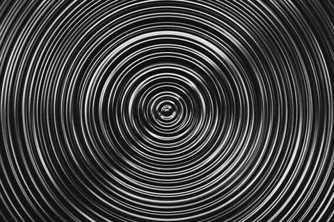 Black and white concentric circle pattern. Illustrazione stock