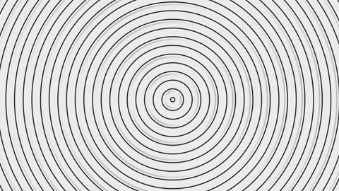 Black and white concentric circles background creates Stock-Footage 342336973