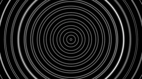 Black and White Concentric Circles Expanding Motion Background Loop Stock Footage 346471858