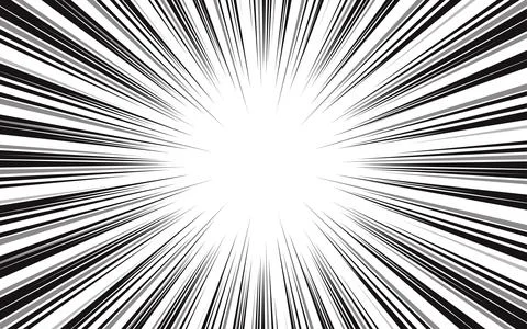 Black and white contrast background rays arranged in a circle. Concentrate .. Illustrazione stock