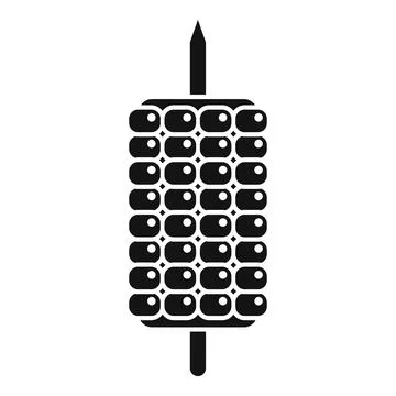 Black and white corn icon illustration Stock Illustration