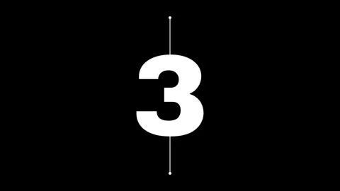 Black and white countdown from 5 to 0 库存影片 348302600