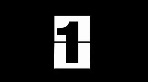 Black and White Countdown Stock Footage 26029181