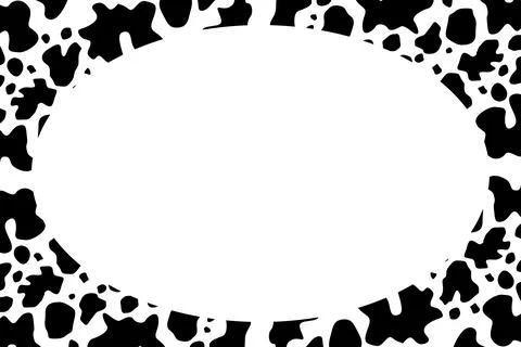 Black and white cowhide pattern with text area Stock Illustration