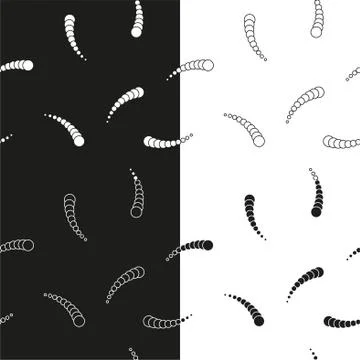 Black and white crawled pattern Stock Illustration