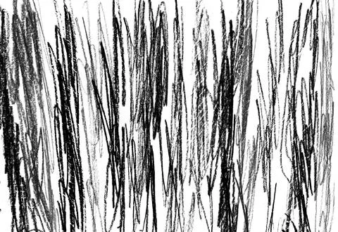 Black and White Crayon Scribbles Creating a Playful Pattern on a Blank Canvas Illustrazione stock