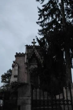 Black and white crypt. Stock Photos