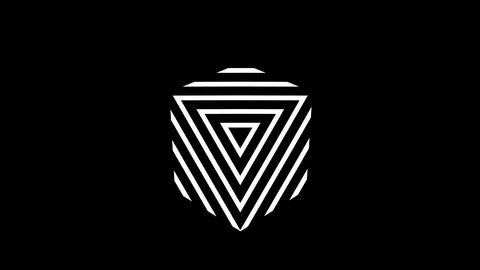 Black and white cube pattern Stock Footage 115531660