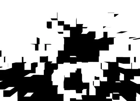 Black and white cube pattern Stock Illustration