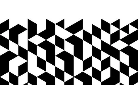 Black and White Cubic Pattern Illustrazione stock