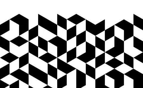 Black and White Cubic Pattern Illustrazione stock