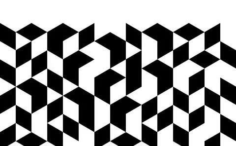 Black and White Cubic Pattern Illustrazione stock