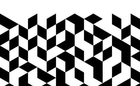 Black and White Cubic Pattern Illustrazione stock