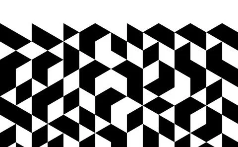 Black and White Cubic Pattern Illustrazione stock