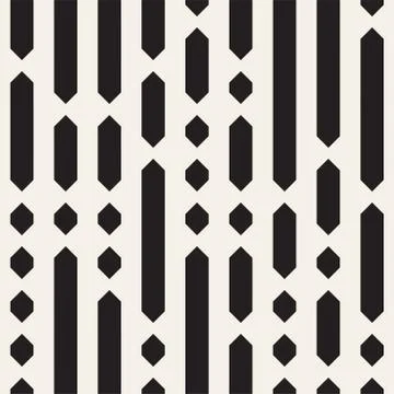 Black and White Dashed Lines Pattern. Modern Abstract Vector Seamless Background Illustrazione stock