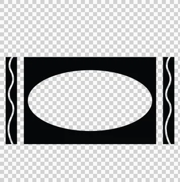 Black And White Decorative Oval Label Иллюстрация