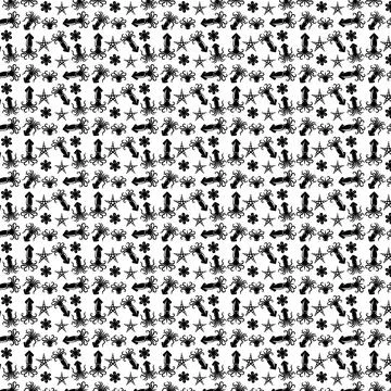 Black and White Decorative Pattern Design Stock Illustration