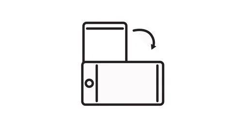 Black and White Device Icon. Stock Illustration