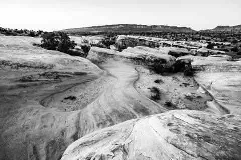 Black and White Devils Garden Escalante at Sunrise Stock Photos
