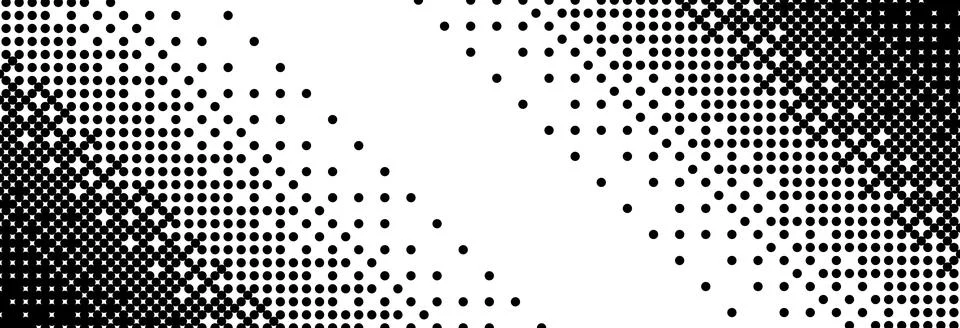 Black and white diagonal bitmap gradient texture. Slanted dithered background Stock Illustration