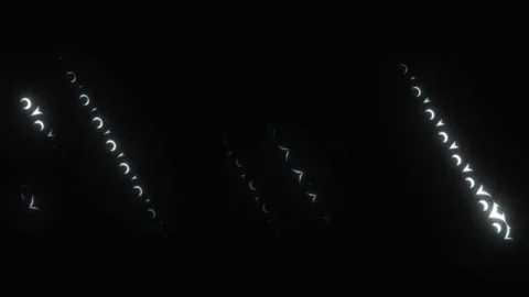 Black and White Diagonal Glow Pattern Lines Flowing Loop Background Stock Footage 202123644