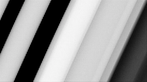 Black and white diagonal halftone dots create abstract curves Stock Footage 296266566