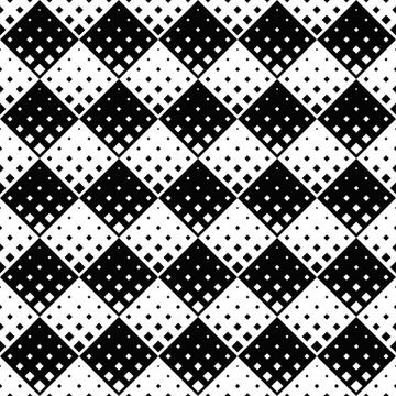 Black and white diagonal square pattern background design イラスト素材