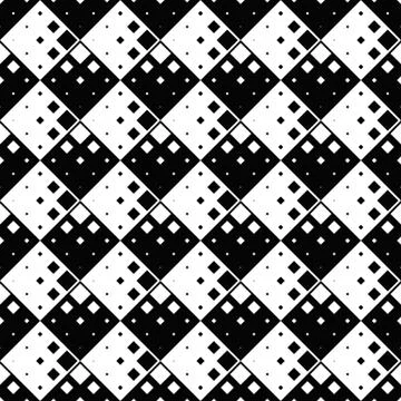 Black and white diagonal square pattern background Stock Illustration