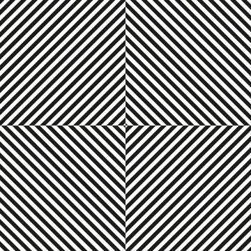 Black and white diagonal square art pattern. イラスト素材