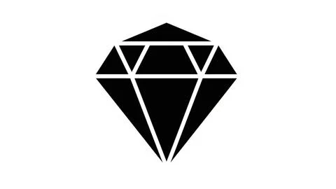 Black and white diamond Stock Illustration