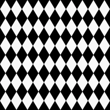 Black and white diamond shape fabric background Stock Illustration