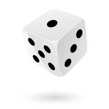 Black and White Dice Stock Illustration