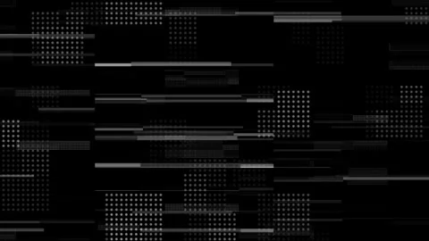 Black and white digital animated abstract technology dark background random.. Video stock 290073104