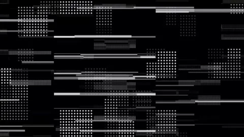 Black and white digital animated video Stock Footage 290073244