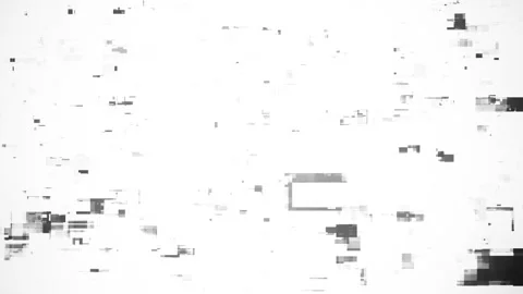 Black And White Digital Damaged Noise Abstract Background Stock-Footage 104110453