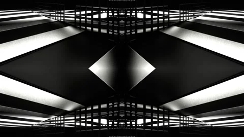 Black and White Disco Guide Kaleidoscope Background VJ Loop in 4K Stock Footage 337651963