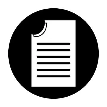 Black and white document icon design vector Stock Illustration