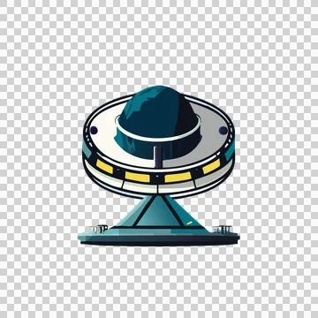 Black And White Dome Structure Silhouette stationary base Stock Illustration