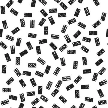 Black and white domino pattern. Seamless vector Stock Illustration