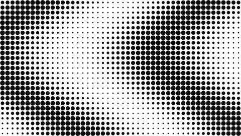 Black and white dot pattern abstract design on seamless background Stock Illustration