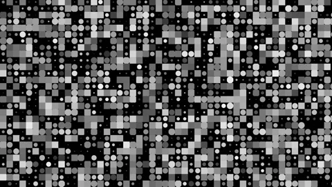 Black And White Dot To Square Transformation Animation Background Stock Footage 245479264