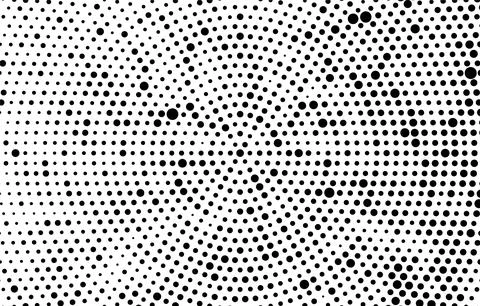 Black and white dot texture, abstract geometric halftone background, Stockillustratie