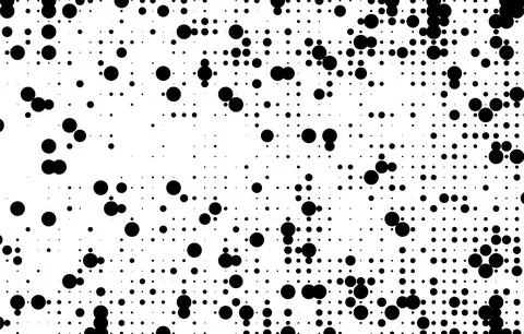 Black and white dot texture, abstract geometric halftone background, Stockillustratie