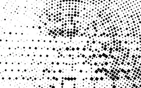 Black and white dot texture, abstract geometric halftone background, Stockillustratie