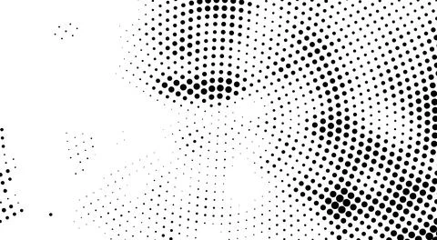 Black and white dot texture, abstract geometric halftone background, Stockillustratie
