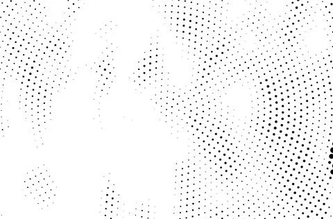 Black and white dot texture, abstract geometric halftone background, Stockillustratie