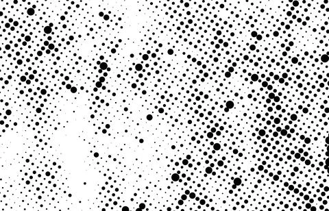 Black and white dot texture, abstract geometric halftone background, Stockillustratie