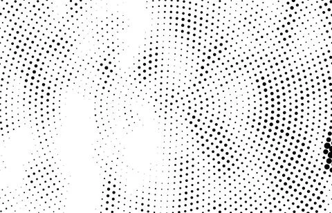 Black and white dot texture, abstract geometric halftone background, Stock Illustration