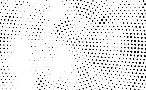 Black and white dot texture, abstract geometric halftone background, Stockillustratie